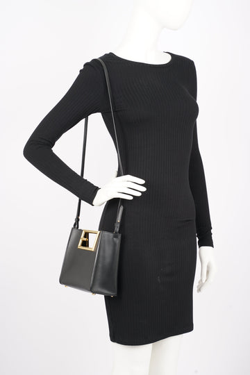 Fendi Way Tote Black Leather Small