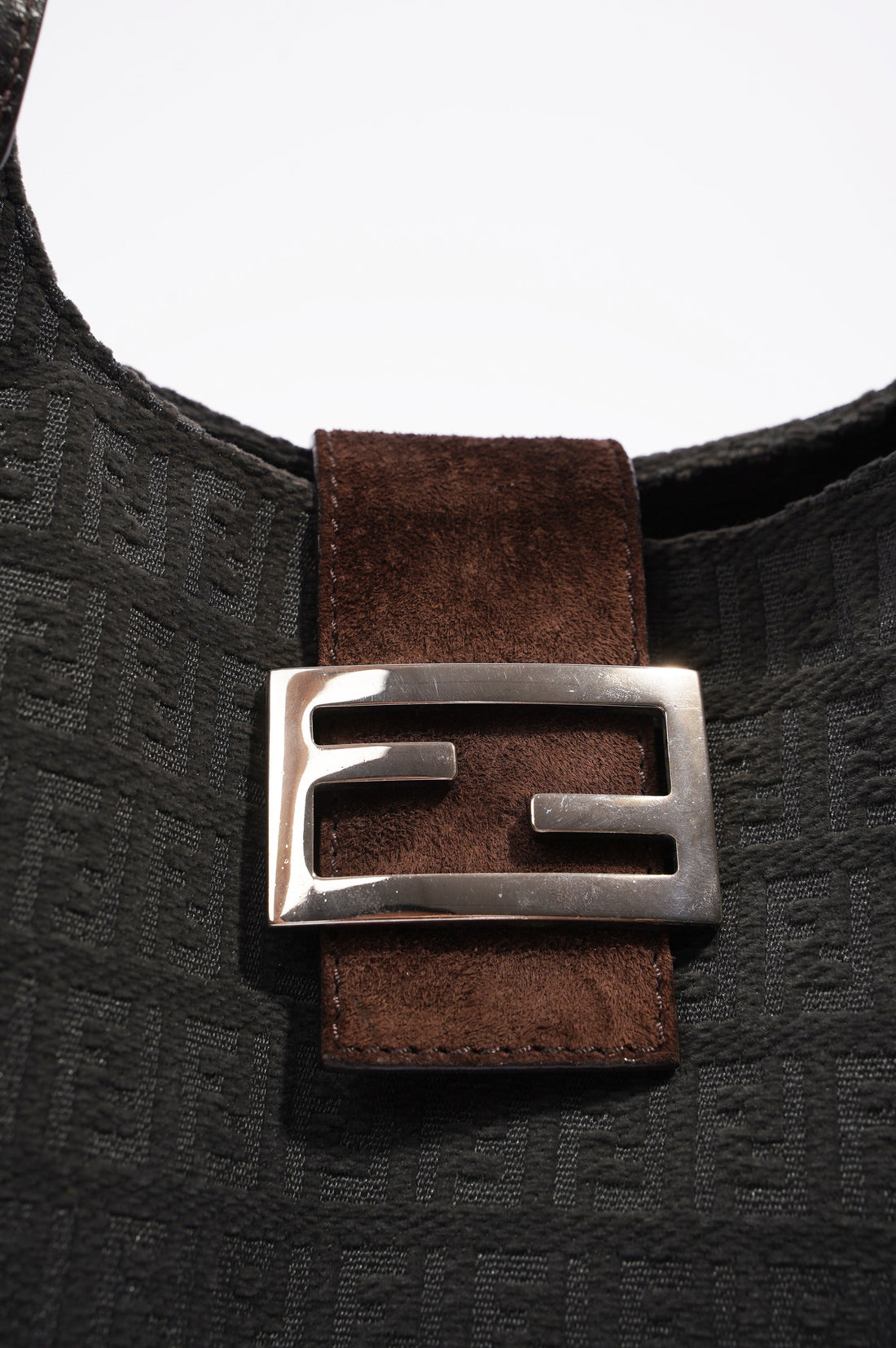 Fendi Zucchino Shoulder Bag Grey