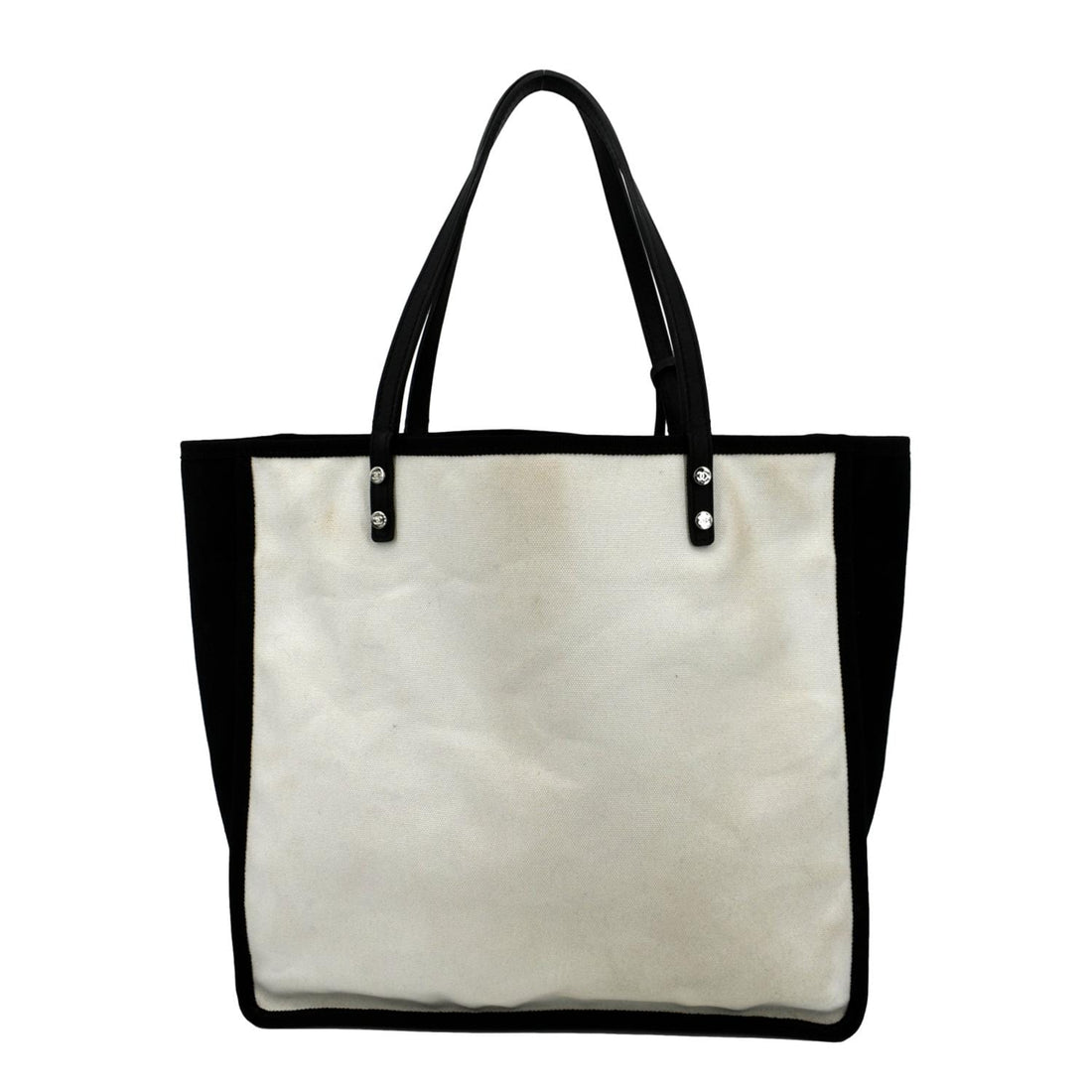 CHANEL 5 x 5 Canvas Tote Bag Ivory