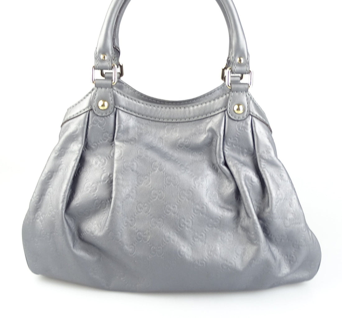 Gucci Grey Guccissima Sukey Tote