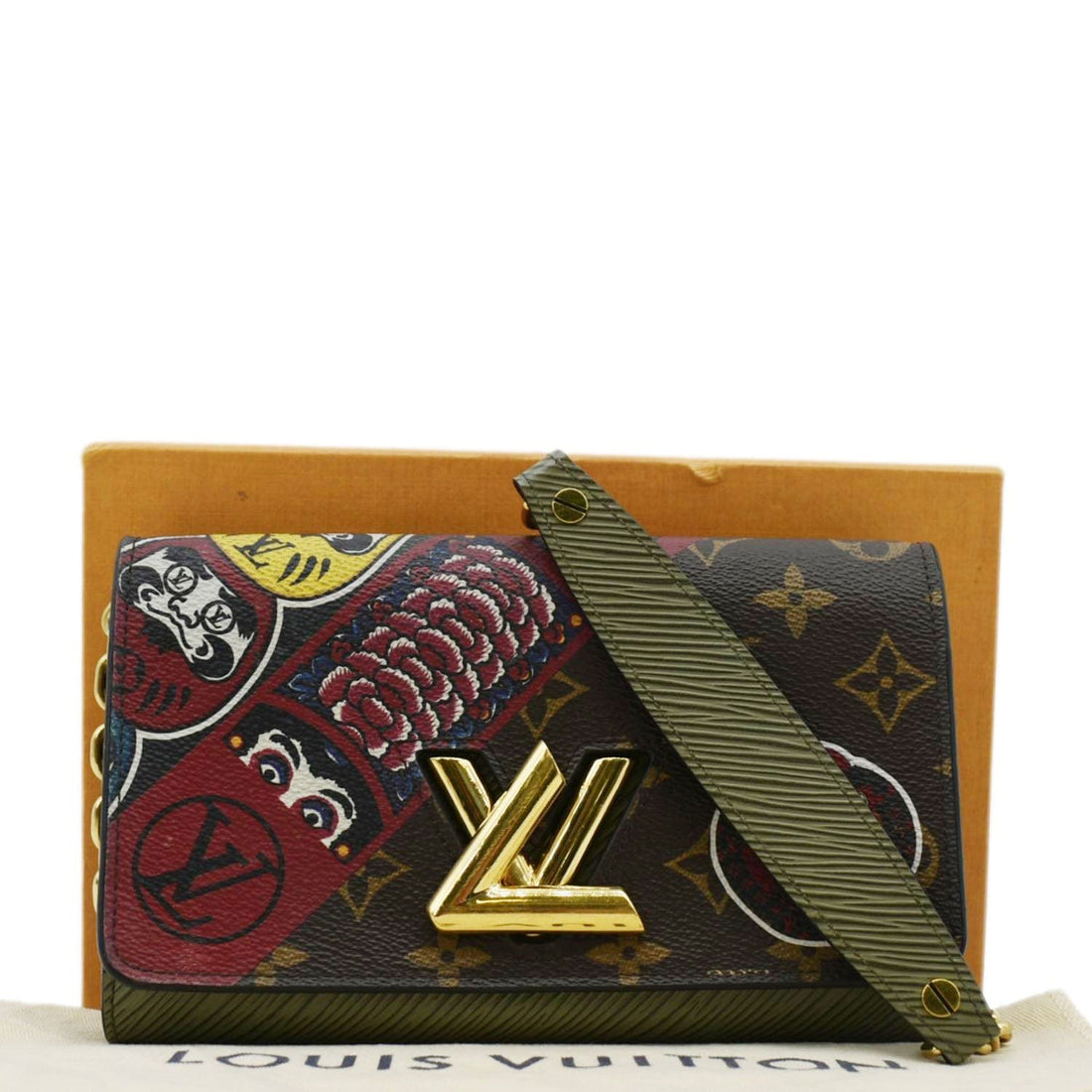 LOUIS VUITTON Kabuki Twist Epi Leather Chain Shoulder Bag Green