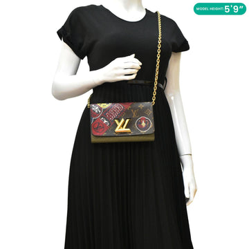 LOUIS VUITTON Kabuki Twist Epi Leather Chain Shoulder Bag Green