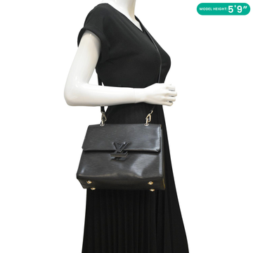 LOUIS VUITTON Grenelle PM Epi Leather Shoulder Bag Black