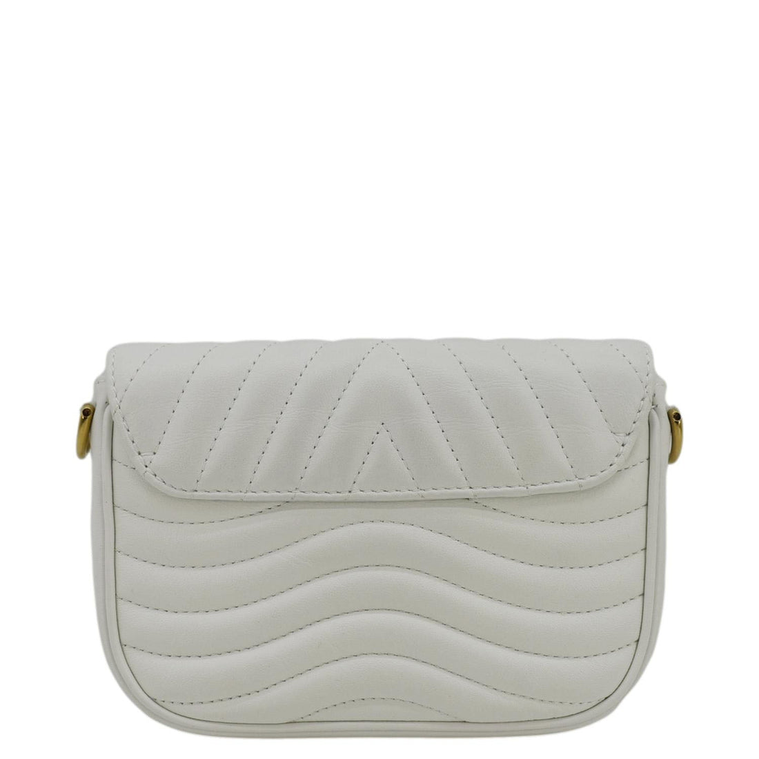 LOUIS VUITTON New Wave Multi Pochette Leather Chain Shoulder Bag White