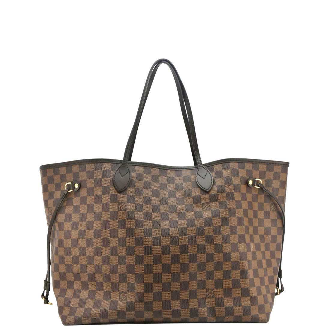LOUIS VUITTON Neverfull GM Damier Ebene Tote Shoulder Bag Brown