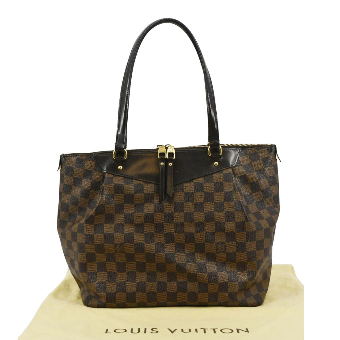 LOUIS VUITTON Westminster PM Damier Ebene Shoulder Bag Brown