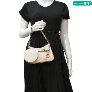 LOUIS VUITTON Marellini Epi Leather Shoulder Bag Cream