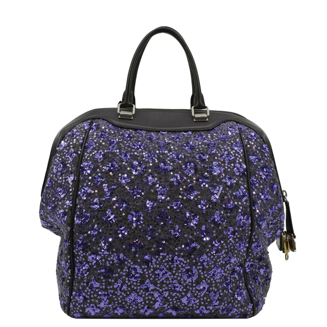 LOUIS VUITTON Sunshine Express North South Sequin Satchel Shoulder Bag Purple