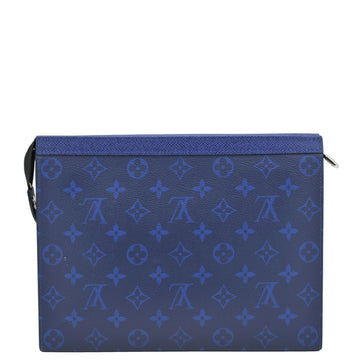 LOUIS VUITTON Voyage MM Taigarama Pochette Bag Blue