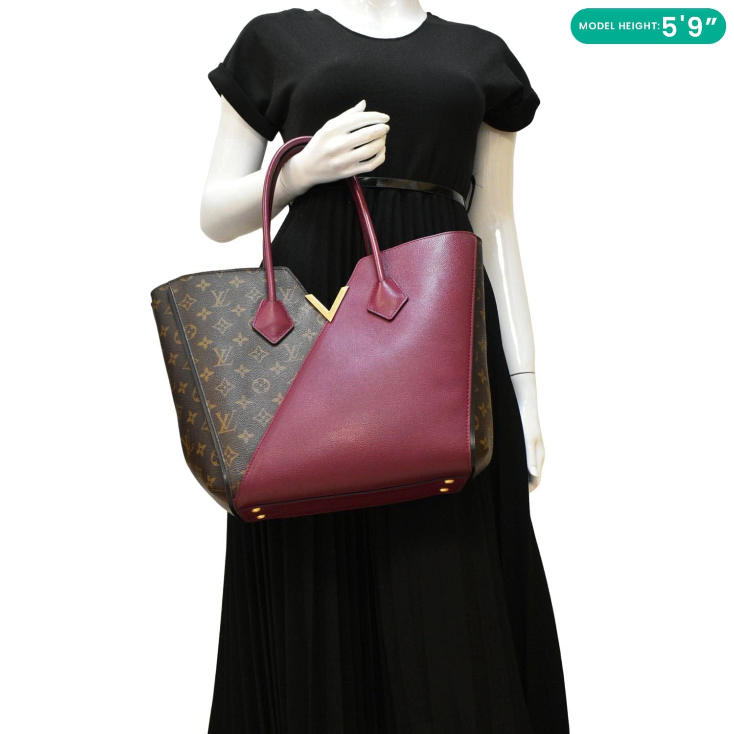 LOUIS VUITTON Kimono MM Monogram Canvas Shoulder Bag Maroon