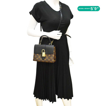 LOUIS VUITTON Locky BB Monogram Canvas Shoulder Bag Brown