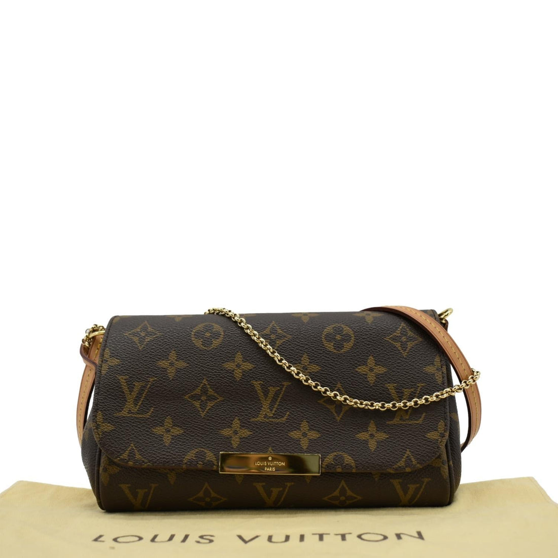LOUIS VUITTON Favorite PM Monogram Canvas Shoulder Bag Brown