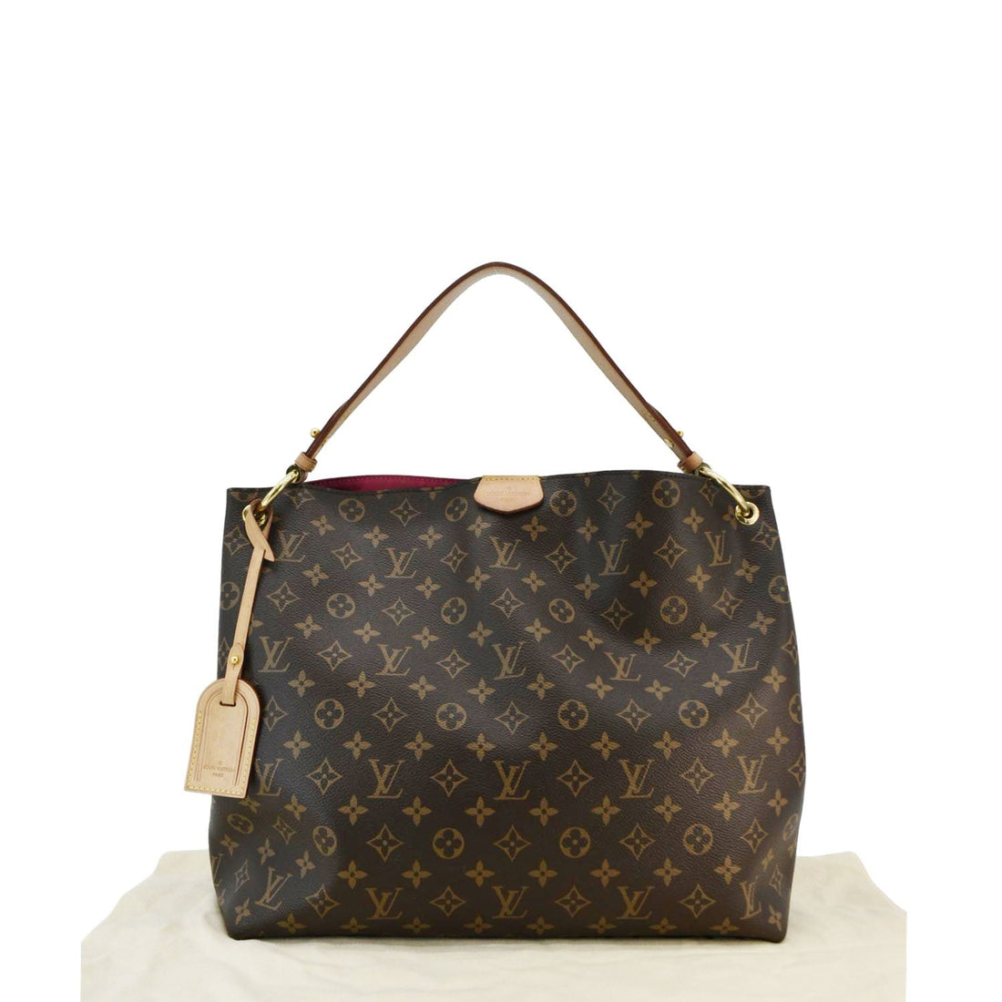 LOUIS VUITTON Graceful MM Monogram Canvas Hobo Shoulder Bag Brown