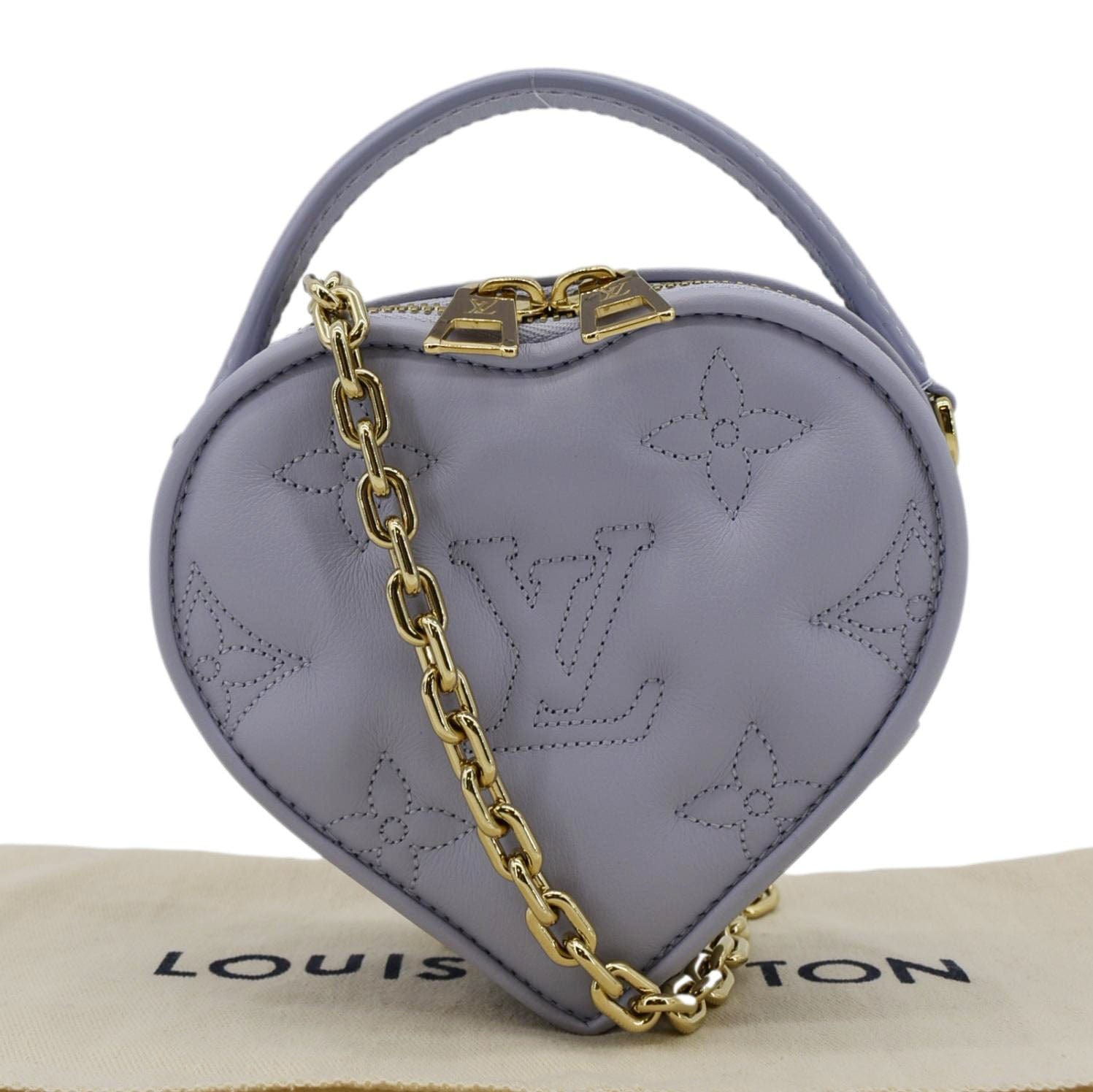 LOUIS VUITTON Pop My Heart Monogram Leather Shoulder Bag Purple