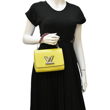 LOUIS VUITTON Twist PM Epi Leather Crossbody Bag Yellow
