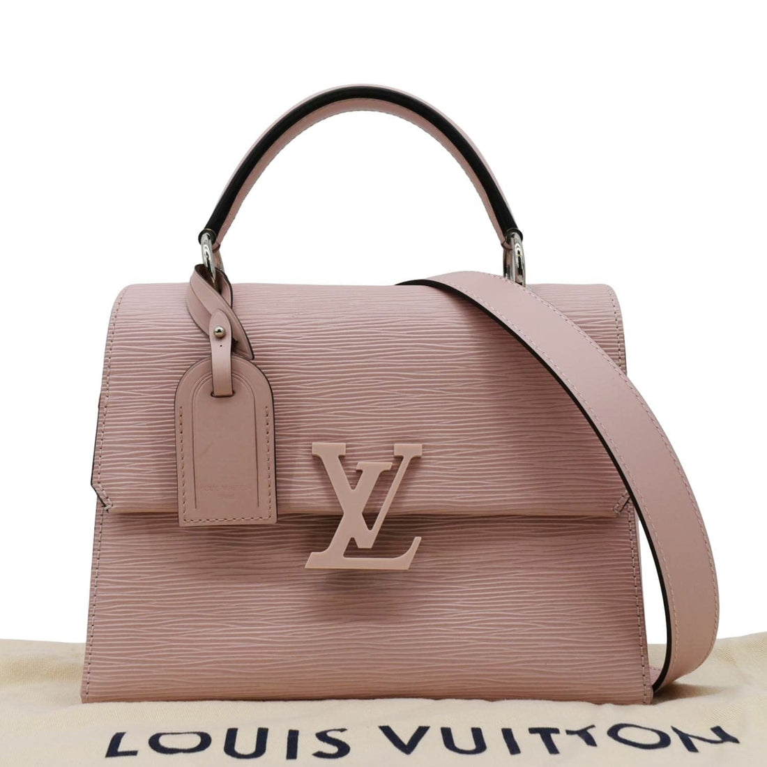 LOUIS VUITTON Grenelle PM Epi Leather Shoulder Bag Dusty Pink