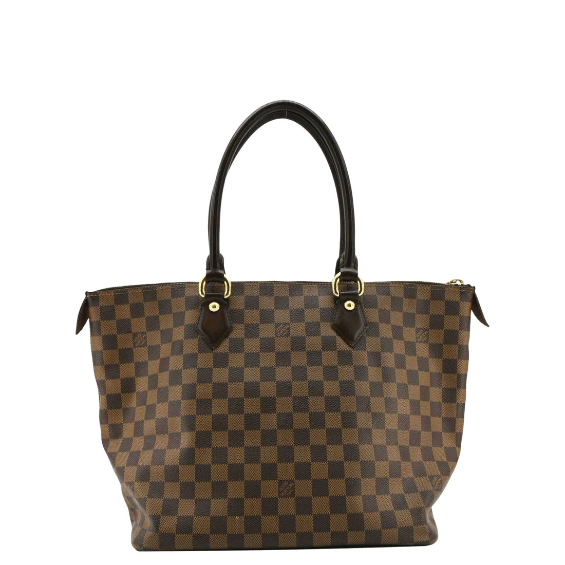 LOUIS VUITTON Saleya MM Damier Ebene Shoulder Bag Brown
