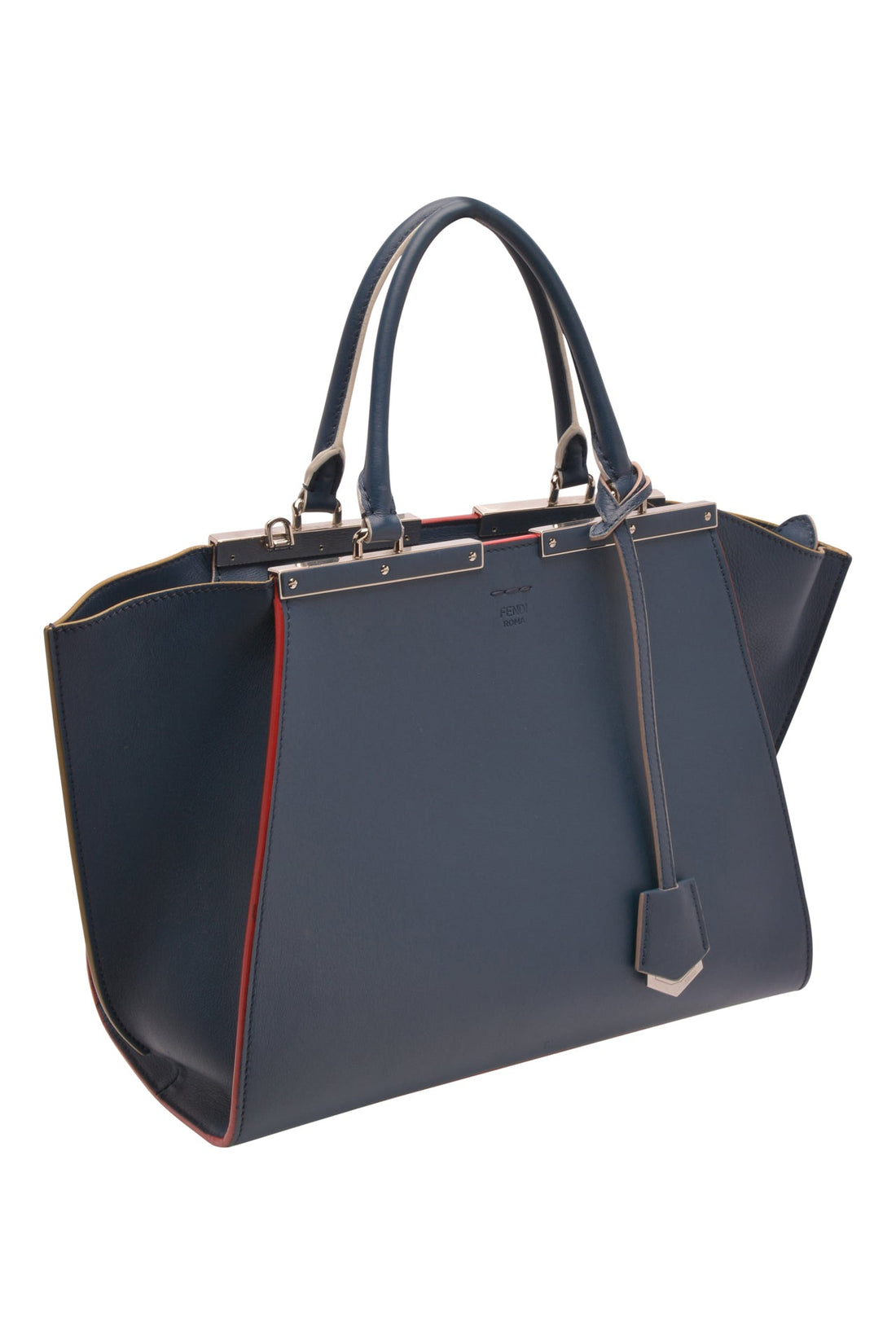FENDI Blue Calfskin Large 3Jours Tote