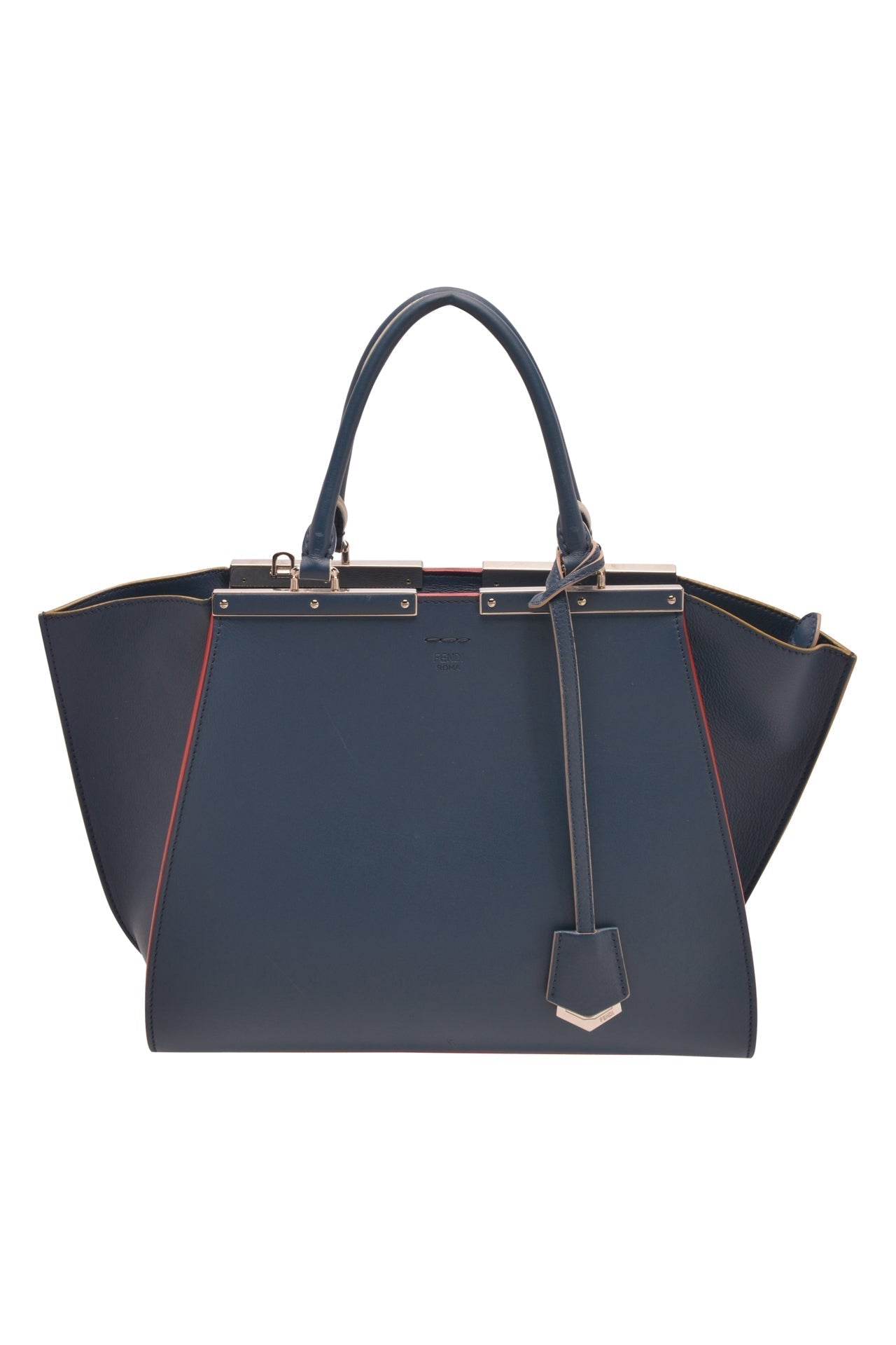FENDI Blue Calfskin Large 3Jours Tote