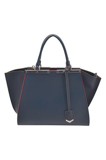 FENDI Blue Calfskin Large 3Jours Tote