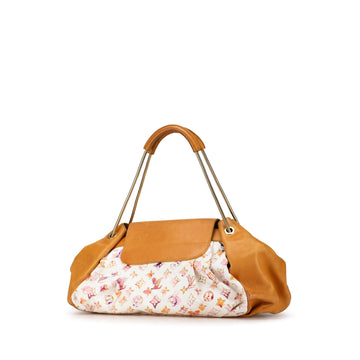 White Louis Vuitton x Richard Prince Monogram Watercolor Aquarelle Jamais Tote Bag