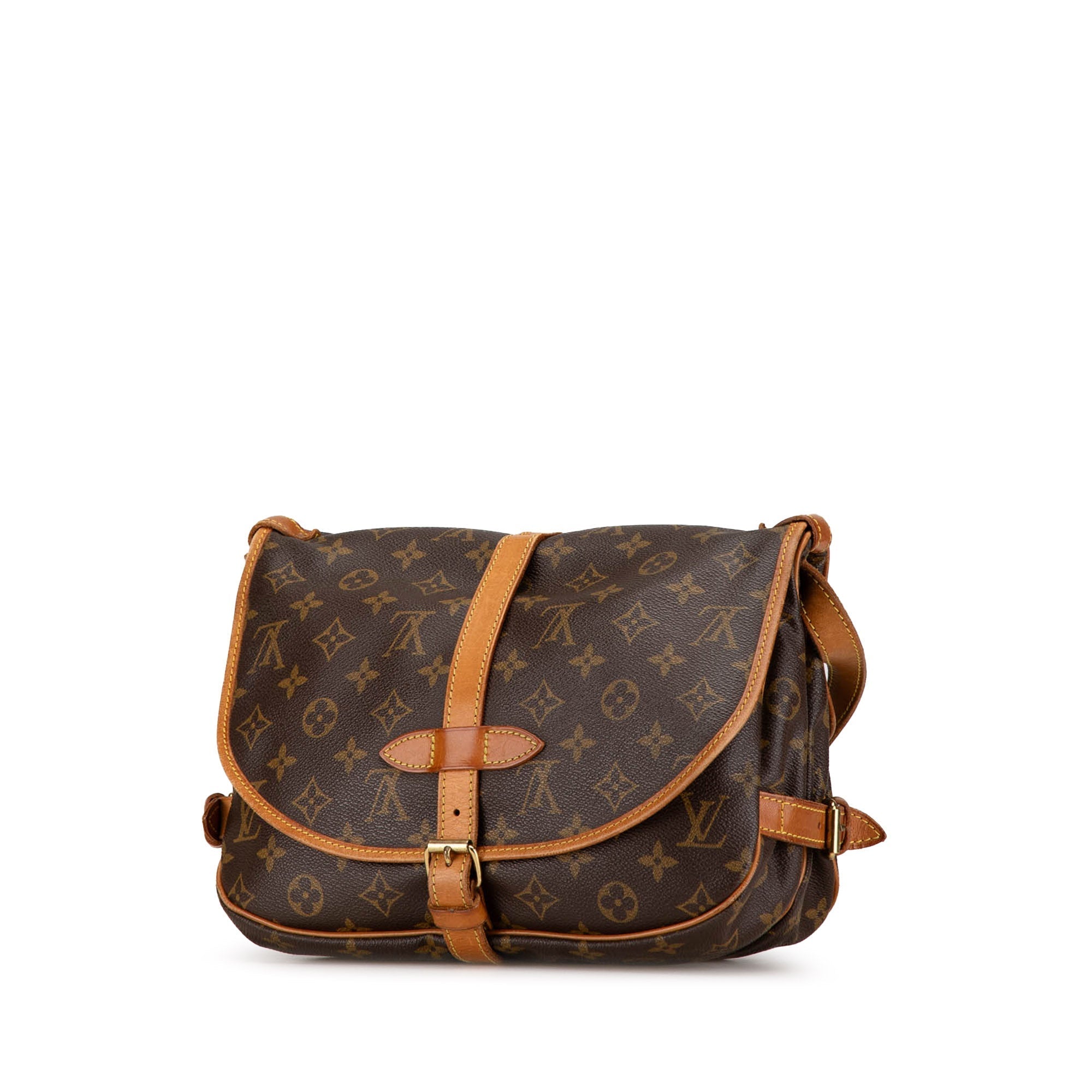 Brown Louis Vuitton Monogram Saumur 30 Crossbody Bag
