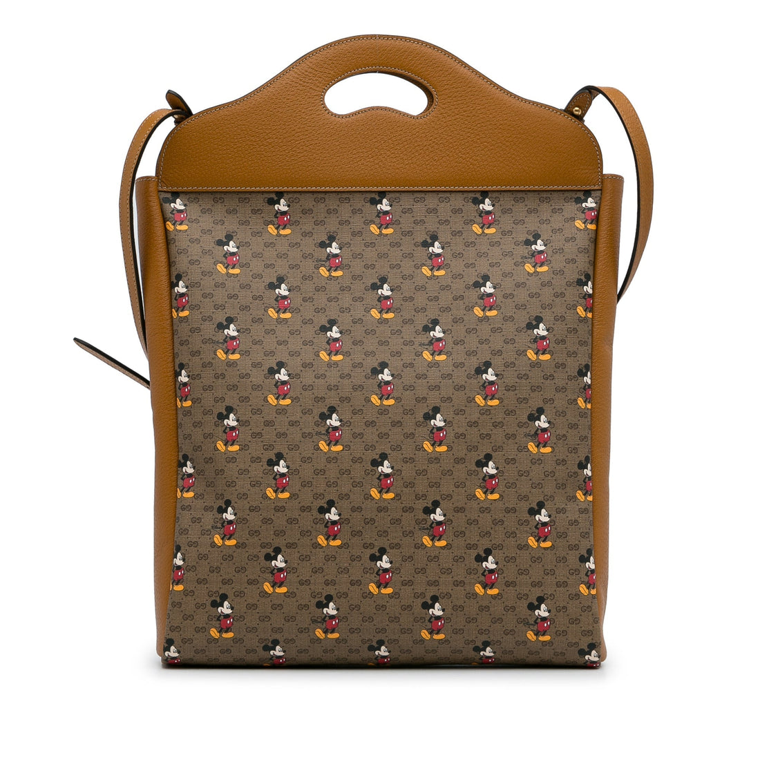 Brown Gucci X Disney Micro GG Mickey Mouse Top Handle Tote Bag Satchel