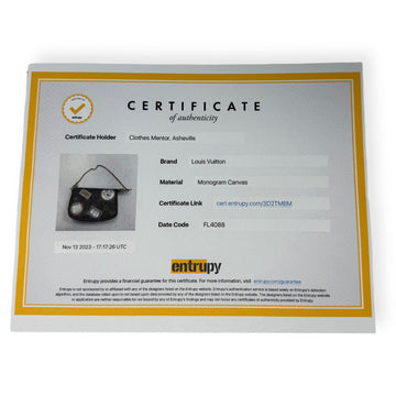 Monogram Mini Pochette Clutch Luxury Designer By Louis Vuitton Size: Small