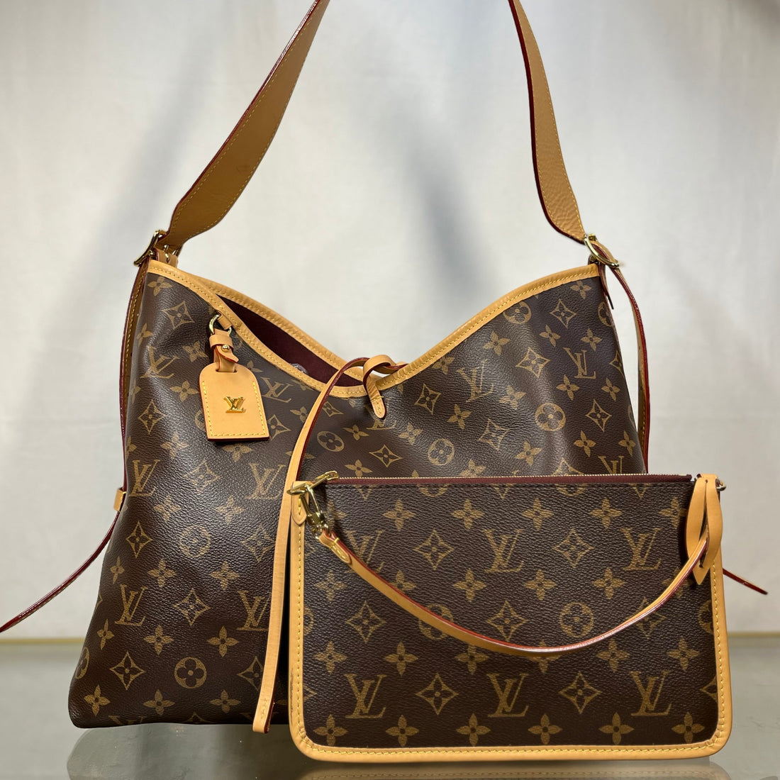 LOUIS VUITTON CarryAll MM Brown Monogram Hobo Bag