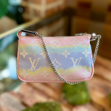 LOUIS VUITTON Pochette Accessories Mini Escale Pastel