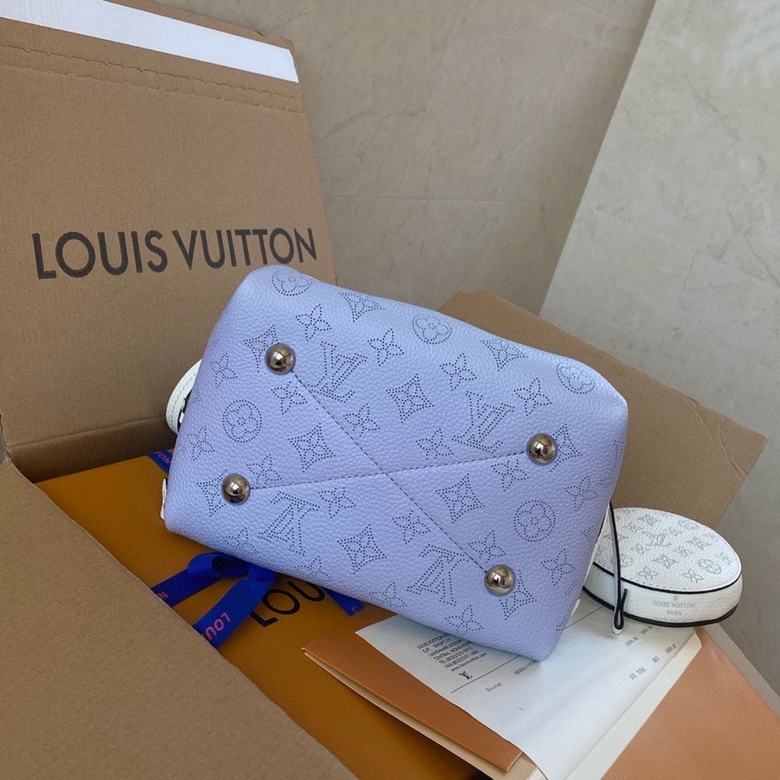 LV Bella Bucket Bag Light Blue For Womtlm,  Shoulder And Crossbody Bags 7.5in/19cm LV M57856