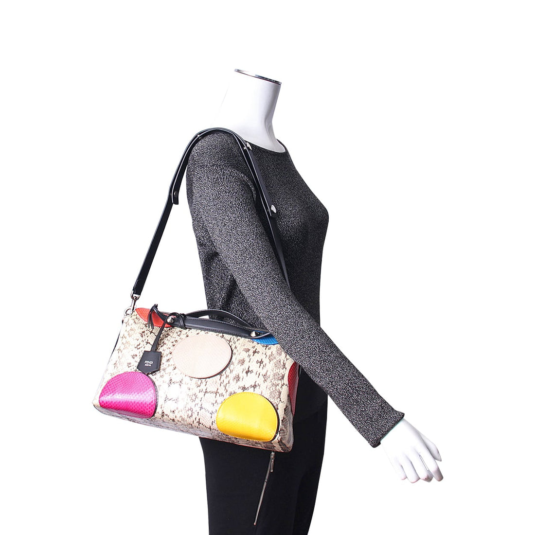 FENDI Snakeskin Polkadots Ayers By The Way Bag Multicolour