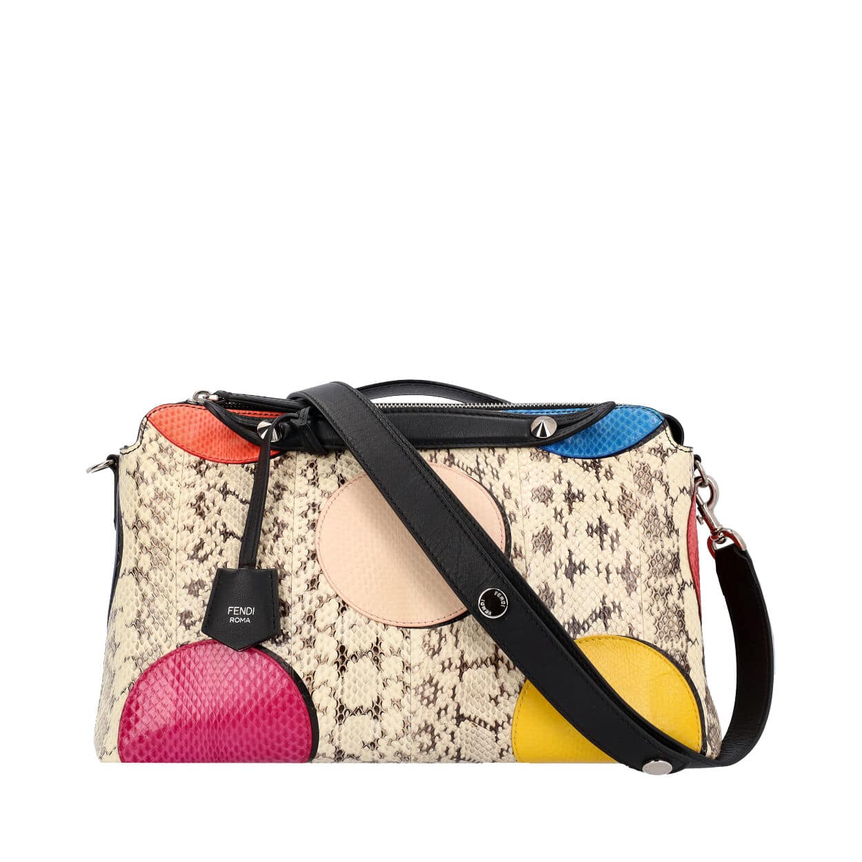 FENDI Snakeskin Polkadots Ayers By The Way Bag Multicolour