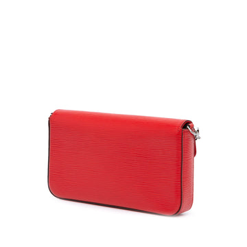 Red Louis Vuitton Epi Pochette Felicie Crossbody Bag