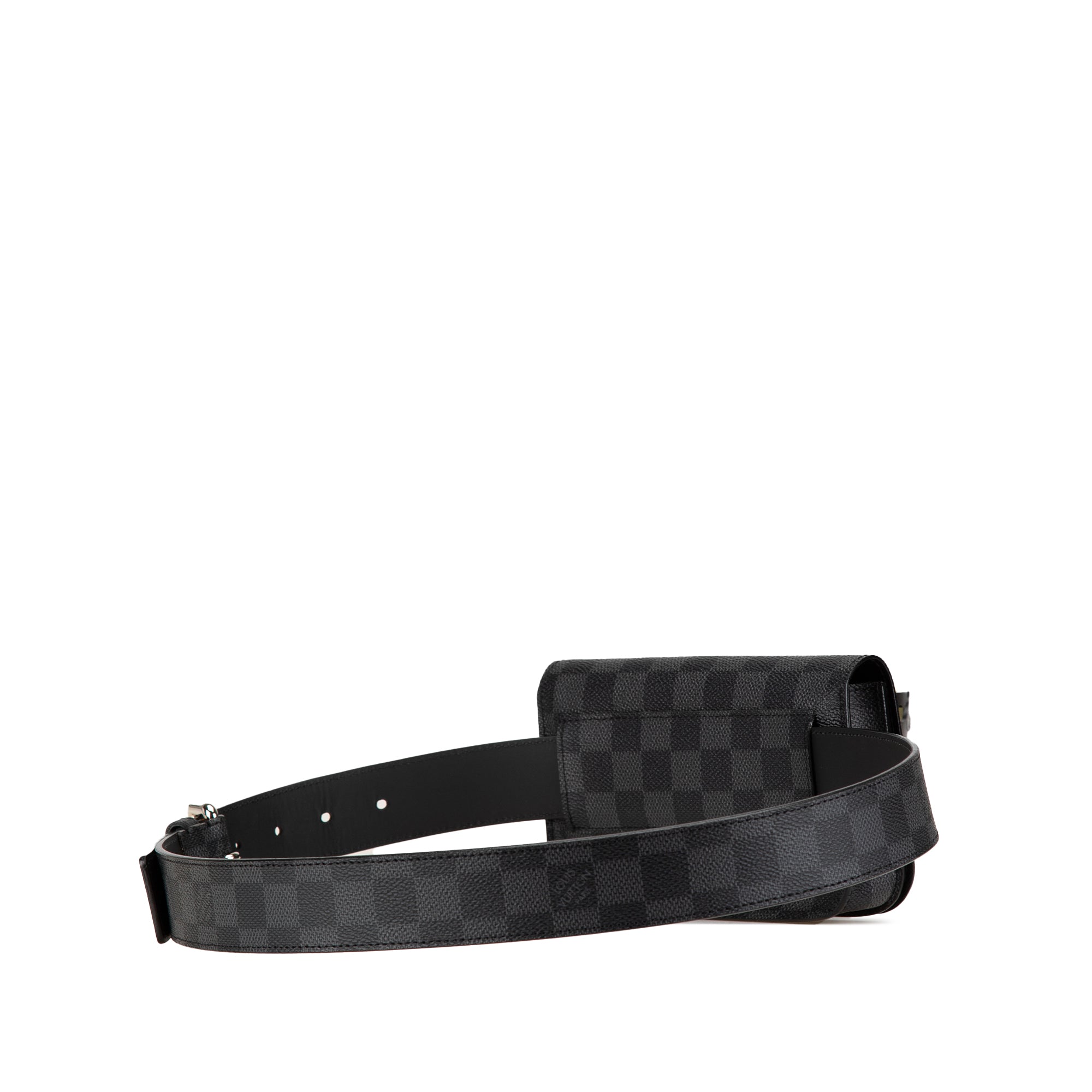 Black Louis Vuitton Damier Graphite Pochette Homme Ceinture Belt Bag