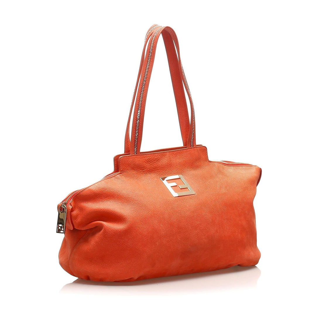 Fendi Chains Leather Tote Bag