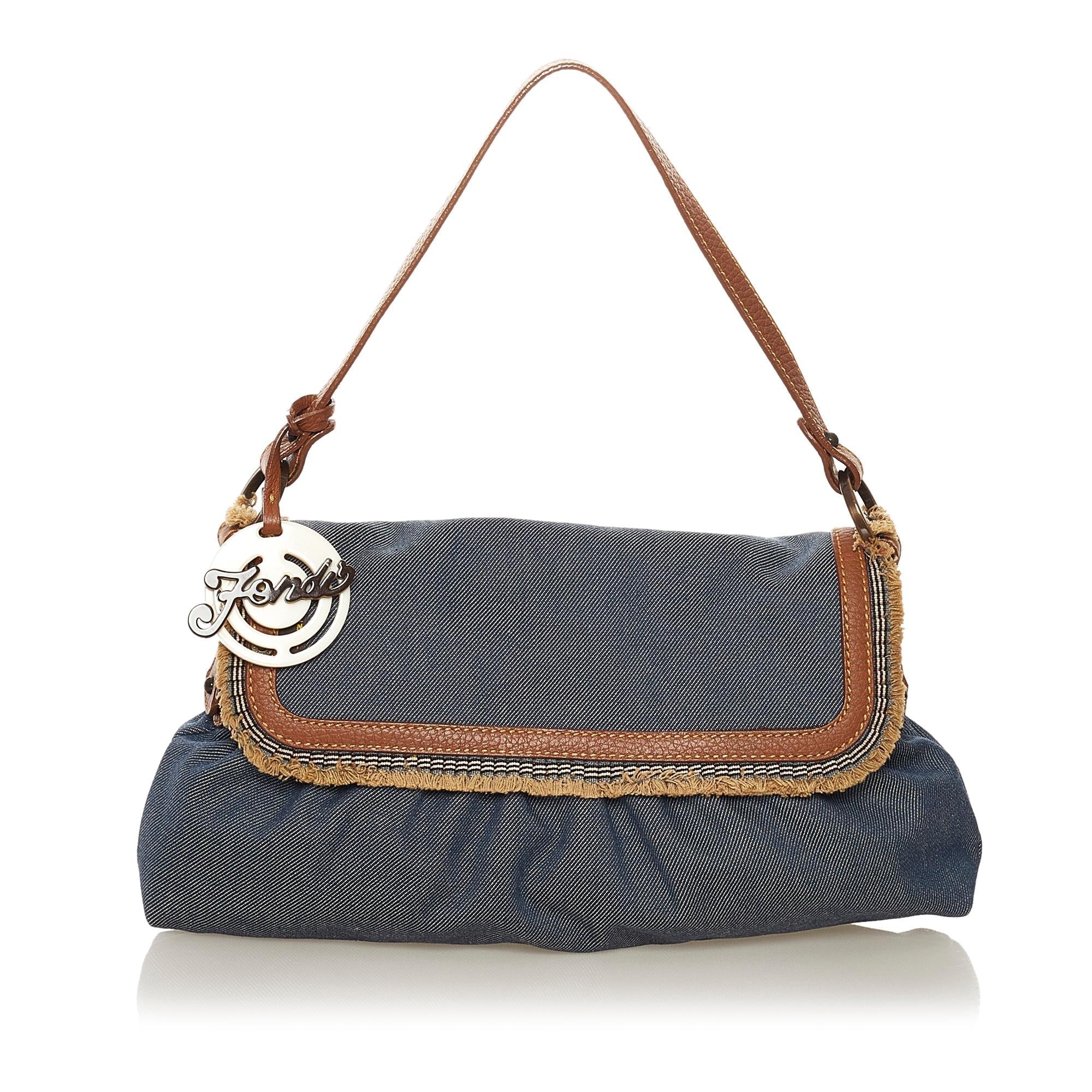 Fendi Chef Denim Shoulder Bag