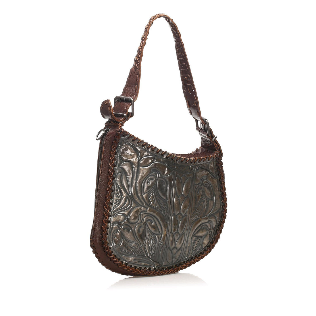 Fendi Embossed Oyster Leather Shoulder Bag (SHG-12396)