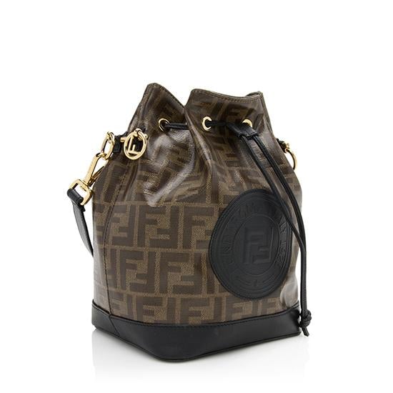 Fendi FF Coated Canvas Mon Tresor Grande Shoulder Bag