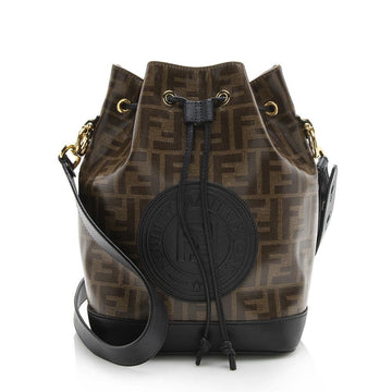 Fendi FF Coated Canvas Mon Tresor Grande Shoulder Bag