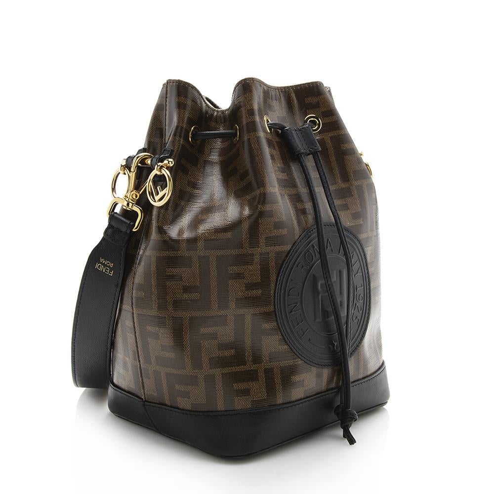 Fendi FF Coated Canvas Mon Tresor Grande Shoulder Bag