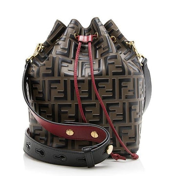 Fendi FF Embossed Calfskin Mon Tresor Grande Shoulder Bag