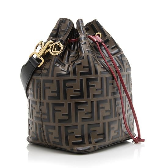 Fendi FF Embossed Calfskin Mon Tresor Grande Shoulder Bag