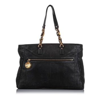 Fendi Leather Lame Tote (SHG-12205)
