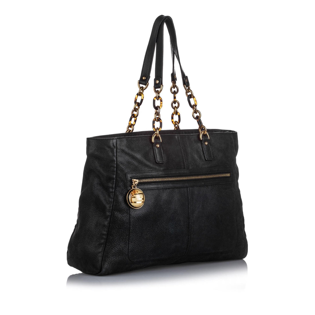 Fendi Leather Lame Tote (SHG-12205)