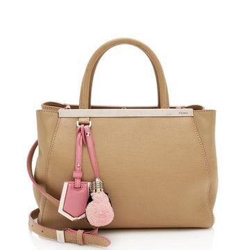 Fendi Leather Petite 2Jours Tote (SHF-11781)