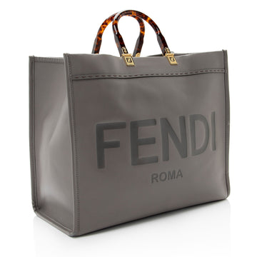 Fendi Leather Sunshine Large Shopper Tote (SHF-V85fxB)
