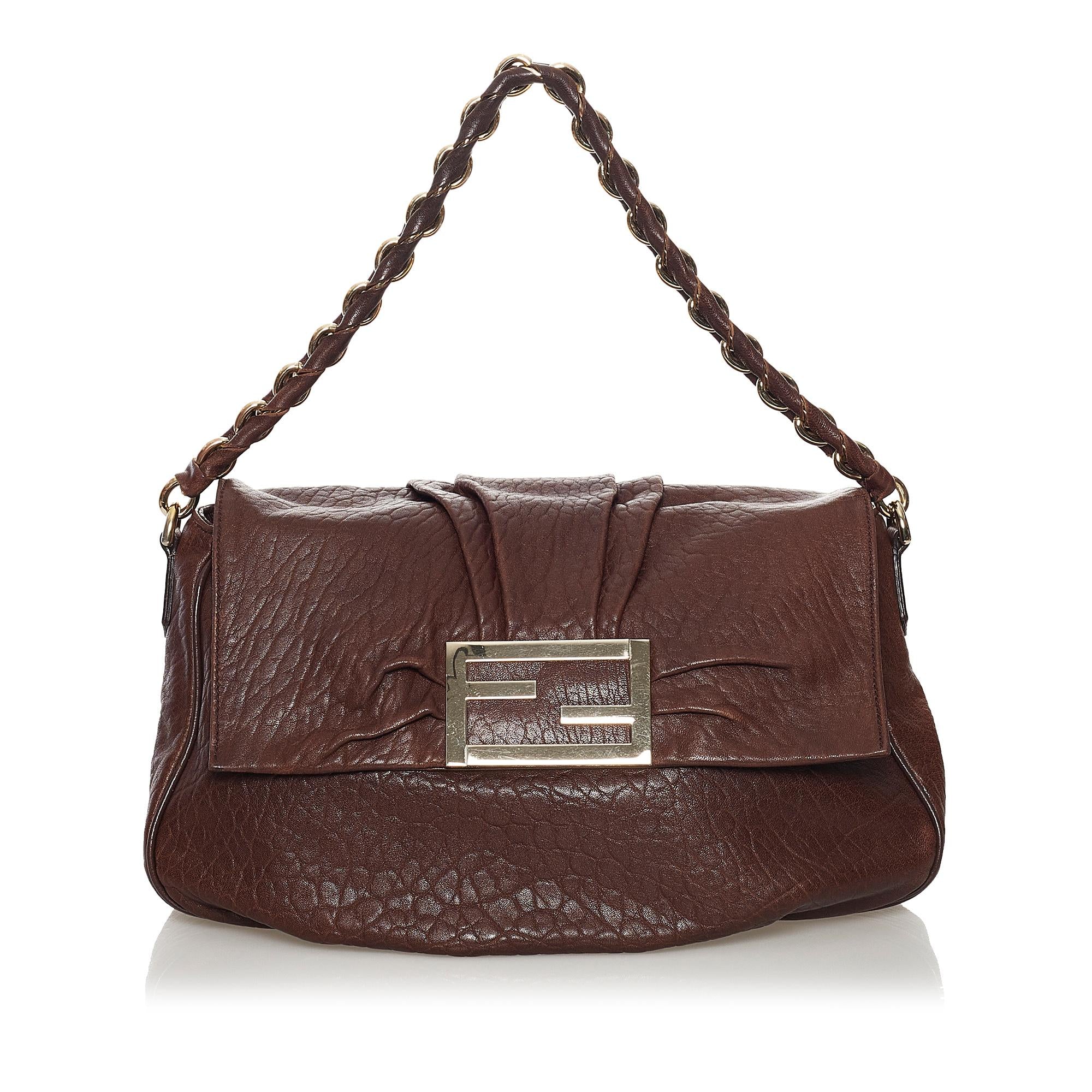 Fendi Mia Leather Shoulder Bag