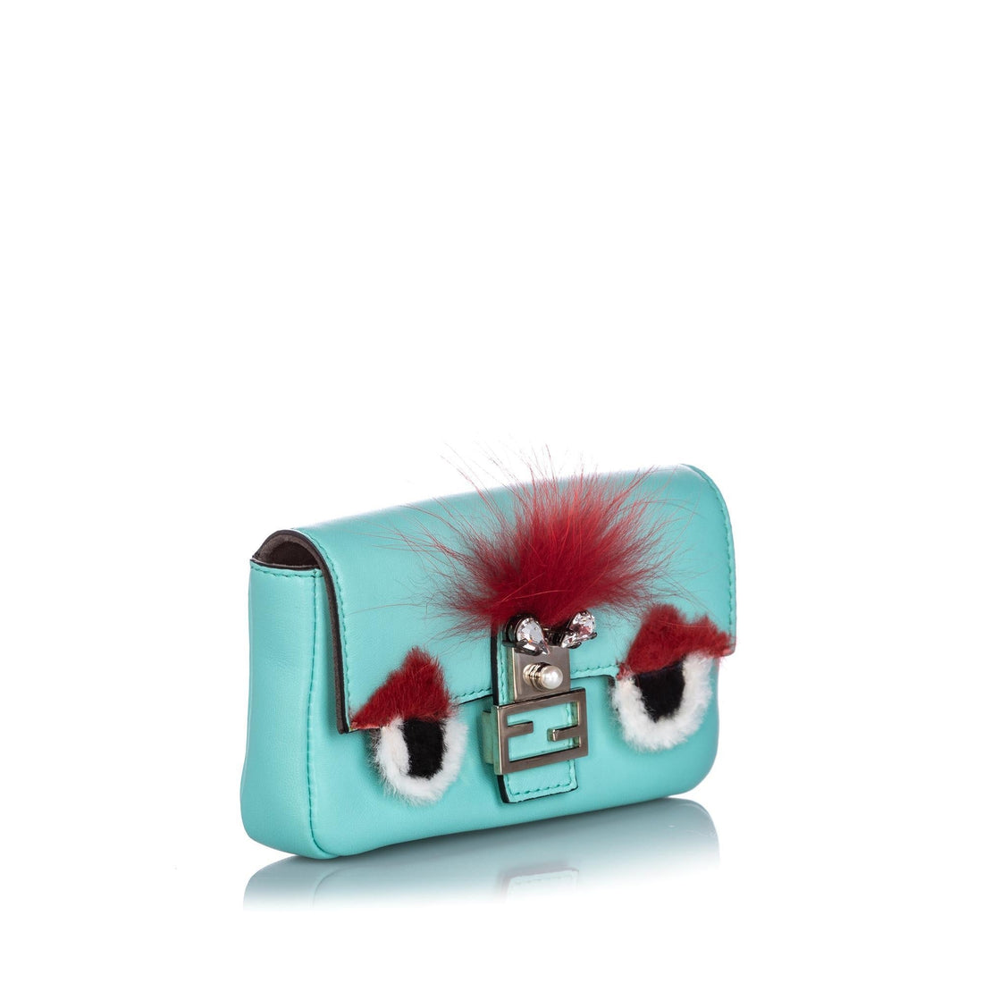 Fendi Leather Micro Monster Baguette Shoulder Bag (SHG-13629)