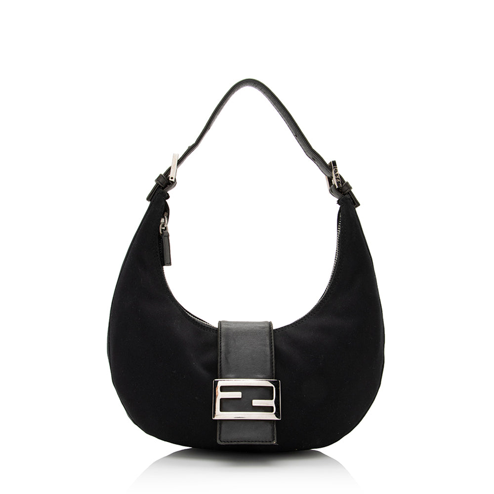 Fendi  Neoprene Half Moon Shoulder Bag